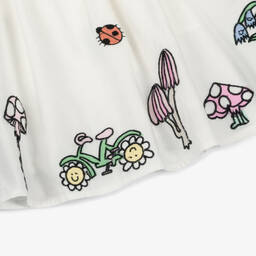 Stella McCartney Kids-Girls Ivory Cotton Fairies Dress | Childrensalon