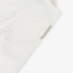 Stella McCartney Kids-Girls Ivory Denim Rainbow Dungarees | Childrensalon