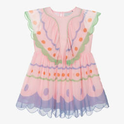 Stella McCartney Kids-Girls Pink Chiffon Fairies Dress | Childrensalon