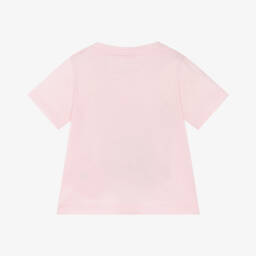 Stella McCartney Kids- Girls Pink Cotton Flower T-Shirt | Childrensalon