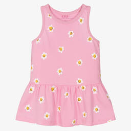 Stella McCartney Kids-Girls Pink Cotton Jersey Dress | Childrensalon