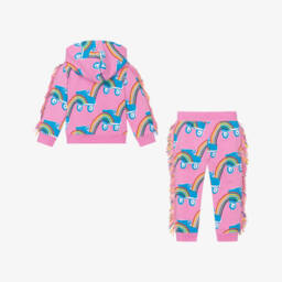 Stella McCartney Kids-Girls Pink Cotton Roller Skate Tracksuit | Childrensalon
