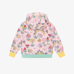 Stella McCartney Kids-Girls Pink Jacket with Snail & Flower Print | Childrensalon