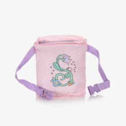 Stella McCartney Kids-Girls Pink Logo Pattern Jacket with Detachable Hood | Childrensalon