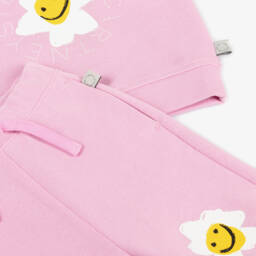 Stella McCartney Kids-Girls Pink Organic Cotton Tracksuit | Childrensalon