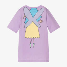 Stella McCartney Kids-Girls Purple Cotton Fairy Dress | Childrensalon