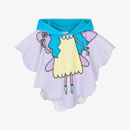 Stella McCartney Kids-Girls Purple Cotton Fairy Poncho Towel | Childrensalon