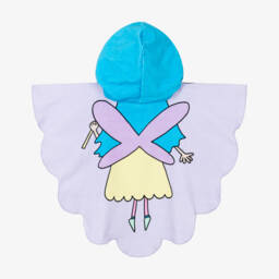 Stella McCartney Kids-Girls Purple Cotton Fairy Poncho Towel | Childrensalon