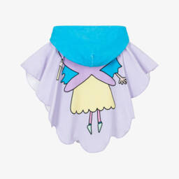 Stella McCartney Kids-Girls Purple Cotton Fairy Poncho Towel | Childrensalon
