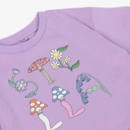 Stella McCartney Kids-Girls Purple Cotton Fairy T-Shirt | Childrensalon