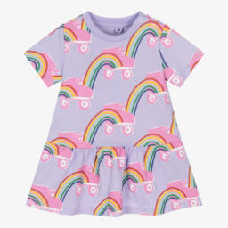 Stella McCartney Kids-Girls Purple Cotton Roller Skate Dress | Childrensalon