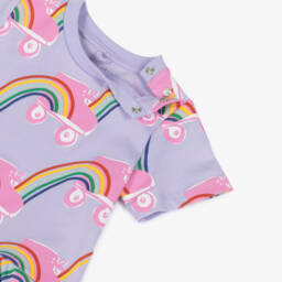 Stella McCartney Kids-Girls Purple Cotton Roller Skate Dress | Childrensalon