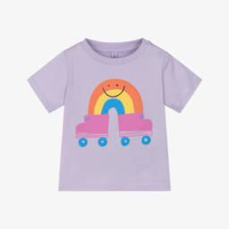 Girls Purple Roller Skate Cotton T-Shirt