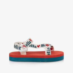 Stella McCartney Kids-Girls Red & Blue Foam Sole Sandals | Childrensalon
