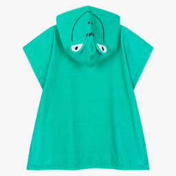 Stella McCartney Kids-Green Frog Hooded Towel Poncho | Childrensalon
