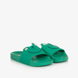 Stella McCartney Kids-Green Frog Sliders | Childrensalon