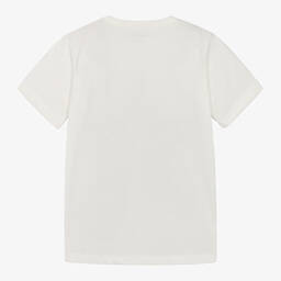 Stella McCartney Kids-Teen Girls Ivory Cotton Star Fringe T-Shirt | Childrensalon