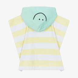 Stella McCartney Kids-Yellow Stripe Hooded Towel Poncho | Childrensalon