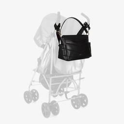 Storksak-حقيبة لمستلزمات الأطفال جلد لون أسود (32 سم) | Childrensalon