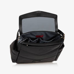 Storksak-حقيبة لمستلزمات الأطفال جلد لون أسود (32 سم) | Childrensalon