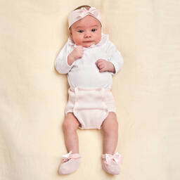Story Loris-Baby Girls Pink Headband & Booties Gift Set | Childrensalon