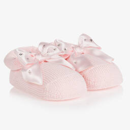 Story Loris-Baby Girls Pink Headband & Booties Gift Set | Childrensalon