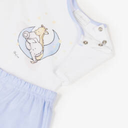 Story Loris-Blue & White Cotton Moon Pyjamas | Childrensalon