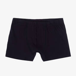 Story Loris-Boys Blue & White Boxer Shorts (2 Pack) | Childrensalon