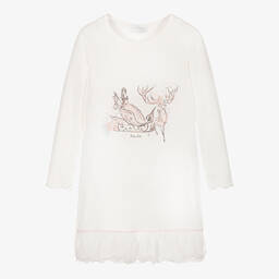 Story Loris-Girls Ivory Modal Princess Nightdress | Childrensalon