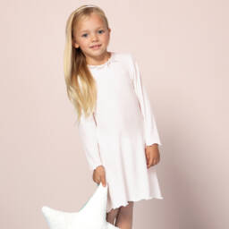 Story Loris-Girls Pale Pink Modal Nightdress | Childrensalon