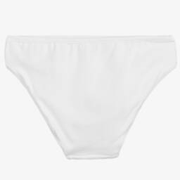 Story Loris-سروال داخلي قطن جيرسي لون أبيض للبنات | Childrensalon