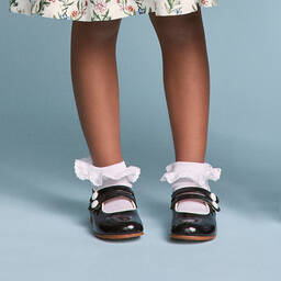 Story Loris-Белые хлопковые носки с рюшами для девочек | Childrensalon