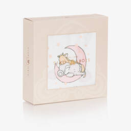 Story Loris-Pink & White Cotton Moon Pyjamas | Childrensalon