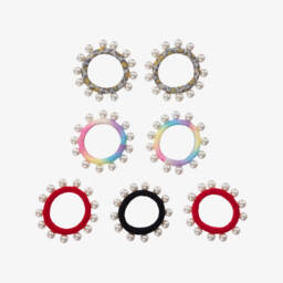 Super Smalls-7 ربطات للشعر Central Park Pearl للبنات | Childrensalon