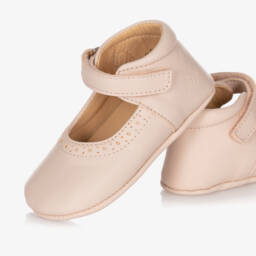 Tartine et Chocolat-Baby Girls Pink Leather Pre Walkers | Childrensalon