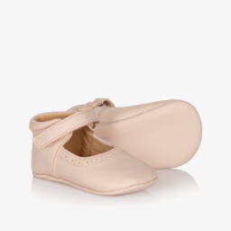 Tartine et Chocolat-Baby Girls Pink Leather Pre Walkers | Childrensalon