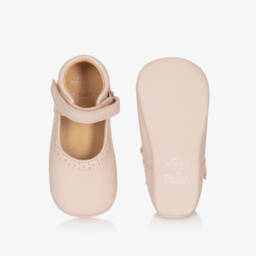 Tartine et Chocolat-Baby Girls Pink Leather Pre Walkers | Childrensalon