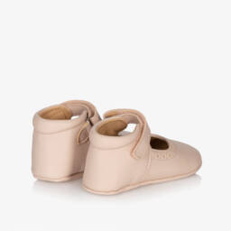 Tartine et Chocolat-Baby Girls Pink Leather Pre Walkers | Childrensalon