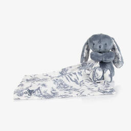 Tartine et Chocolat-Ivory & Blue Toile De Jouy Cotton Babygrow | Childrensalon