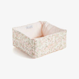 Girls Pale Pink Floral Print Storage Basket (25cm)