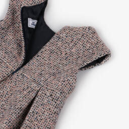 Tartine et Chocolat-Girls Pink & Blue Tweed Sleeveless Dress | Childrensalon