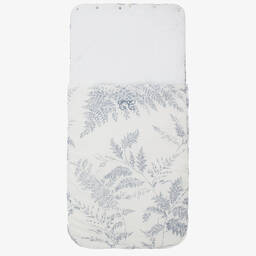 Tartine et Chocolat-Ivory & Blue Linen Baby Nest (83cm) | Childrensalon