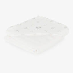 Tartine et Chocolat-Ivory Hooded Cotton Towel (89cm) | Childrensalon