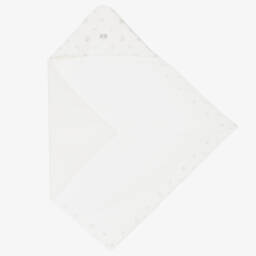 Tartine et Chocolat-Ivory Hooded Cotton Towel (89cm) | Childrensalon