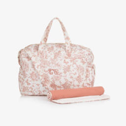 Tartine et Chocolat-Ivory & Pink Baby Changing Bag (43cm) | Childrensalon