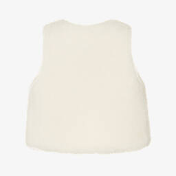 Tartine et Chocolat-Ivory Sherpa Fleece Gilet | Childrensalon