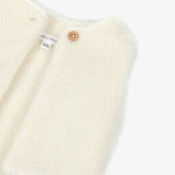 Tartine et Chocolat-Ivory Sherpa Fleece Gilet | Childrensalon