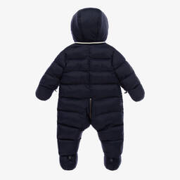 Tartine et Chocolat-Navy Blue Reversible Baby Snowsuit | Childrensalon