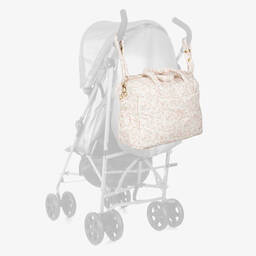 Tartine et Chocolat-حقيبة لتغيير الحفاضات بطبعة ورود لون زهري (41 سم) | Childrensalon