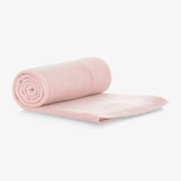 Tartine et Chocolat-بطانية كشمير محبوك لون زهري للبنات الرضع (100 سم) | Childrensalon